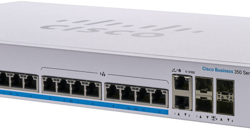 Cisco CBS350-12NP-4X 12-Port 5G PoE++ Compliant Managed Switch with 10G  Combo Ports (375W)