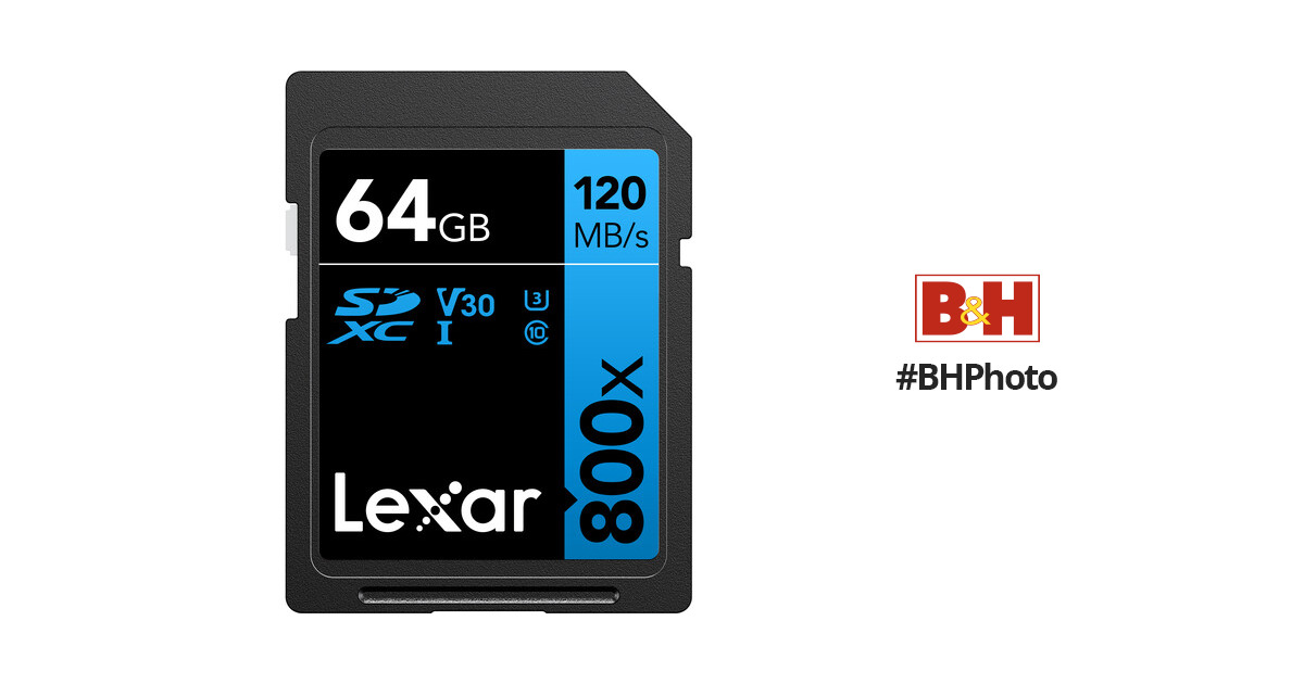 Lexar 64GB High-Performance 800x UHS-I SDXC LSD0800064G-B2NNU