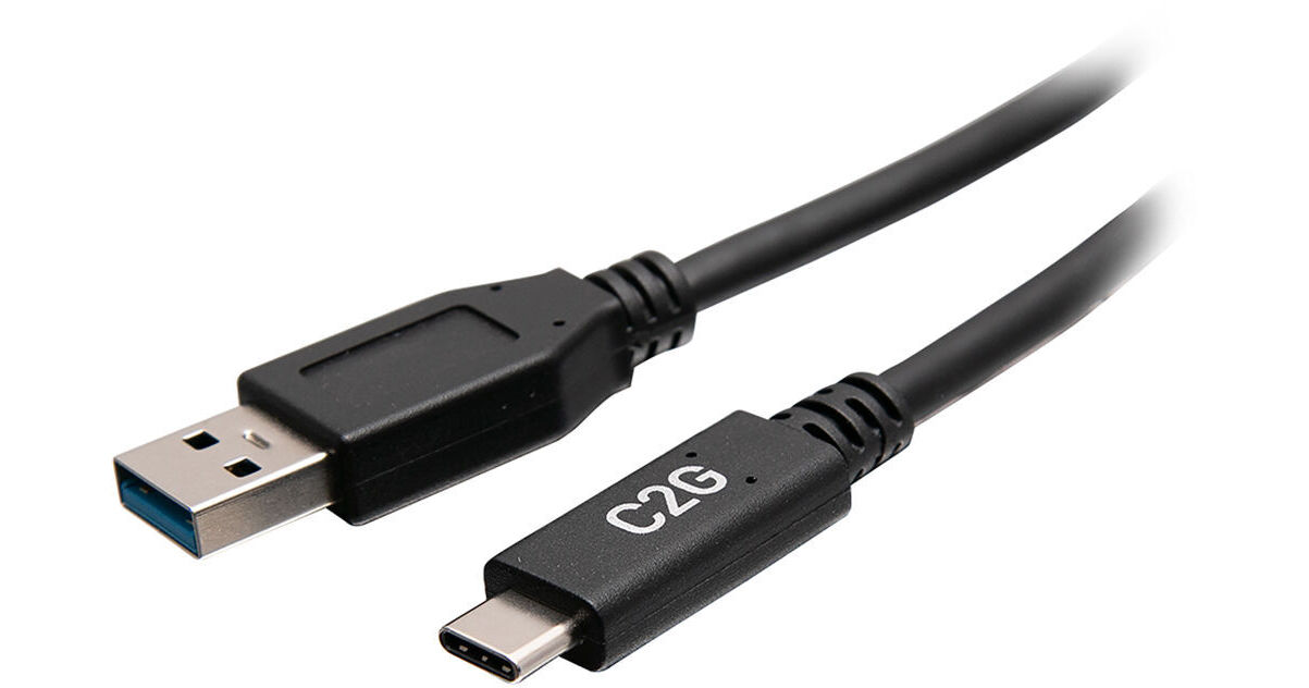 C2G USB 3.2 Gen 1 TypeC to TypeA Male Cable (6") C2G28874 B&H