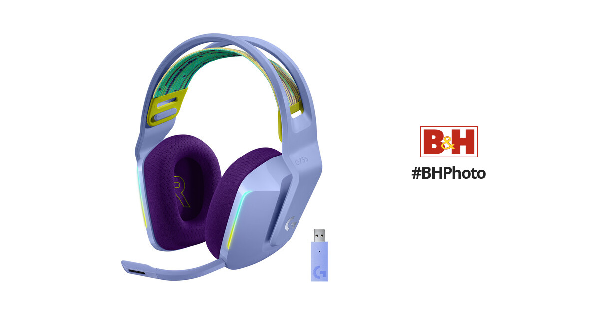 Logitech G733 Lightspeed Bluetooth Wireless On Ear Headphones with