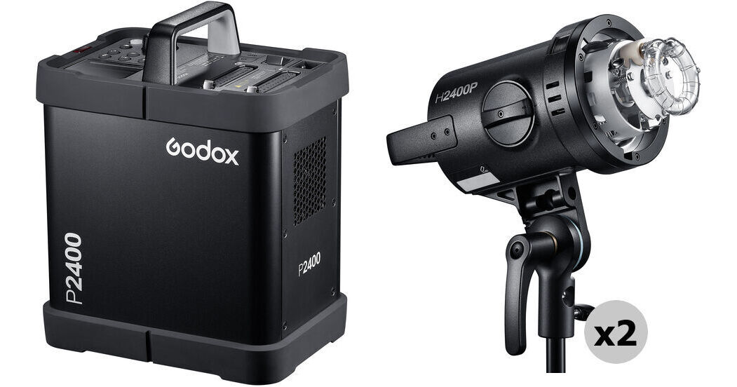 Godox P2400 Power Pack Kit with Flash Heads B&H Photo Video