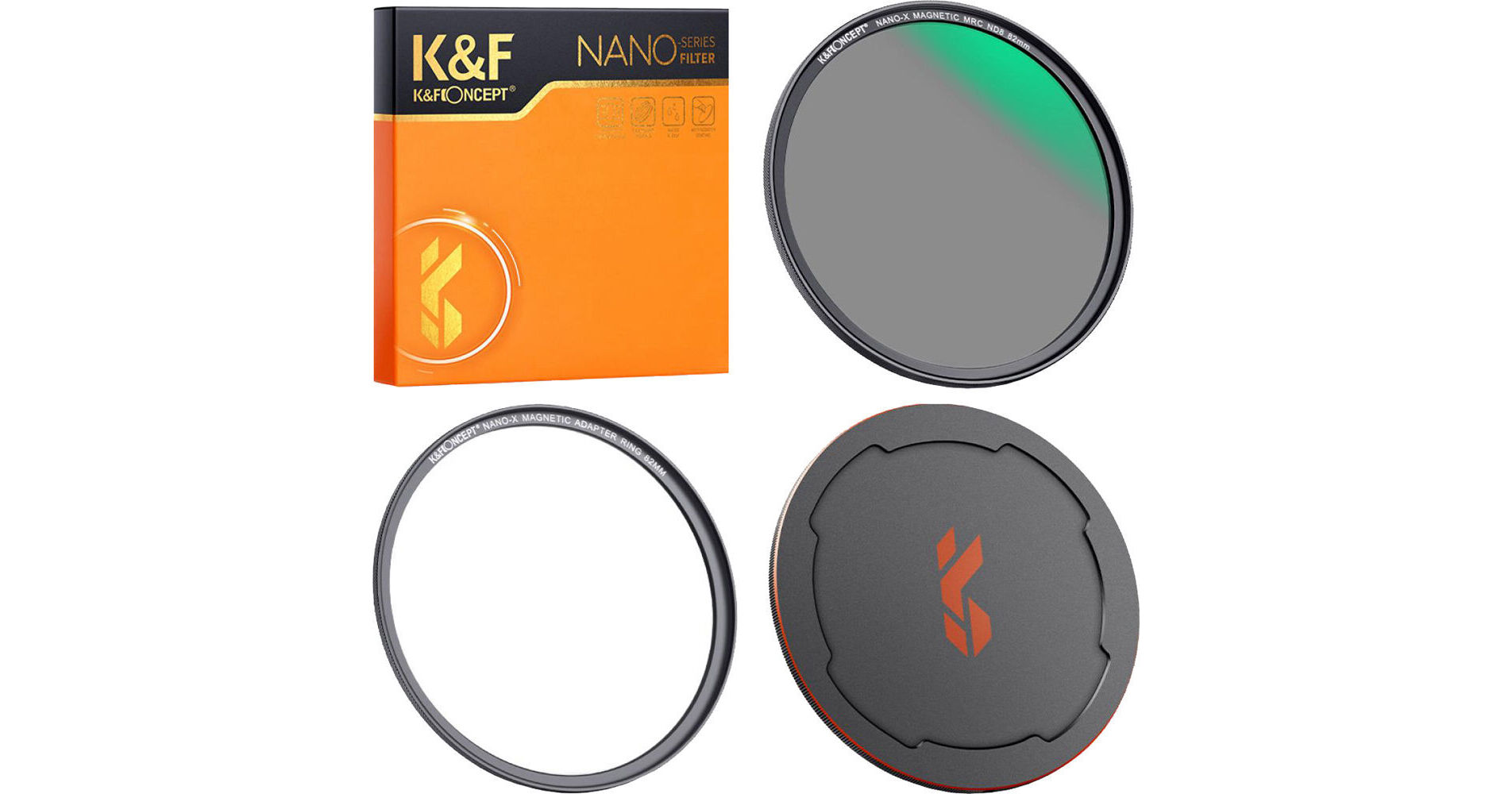 K&F Concept NanoX ND8 Filter with Adapter Ring