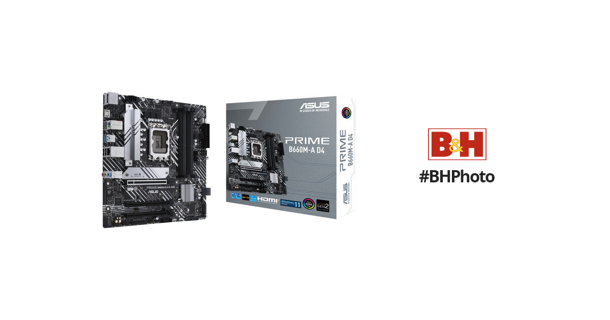 ASUS PRIME B660M-A D4 Carte mère Micro ATX Socket LGA 1700 - DDR4