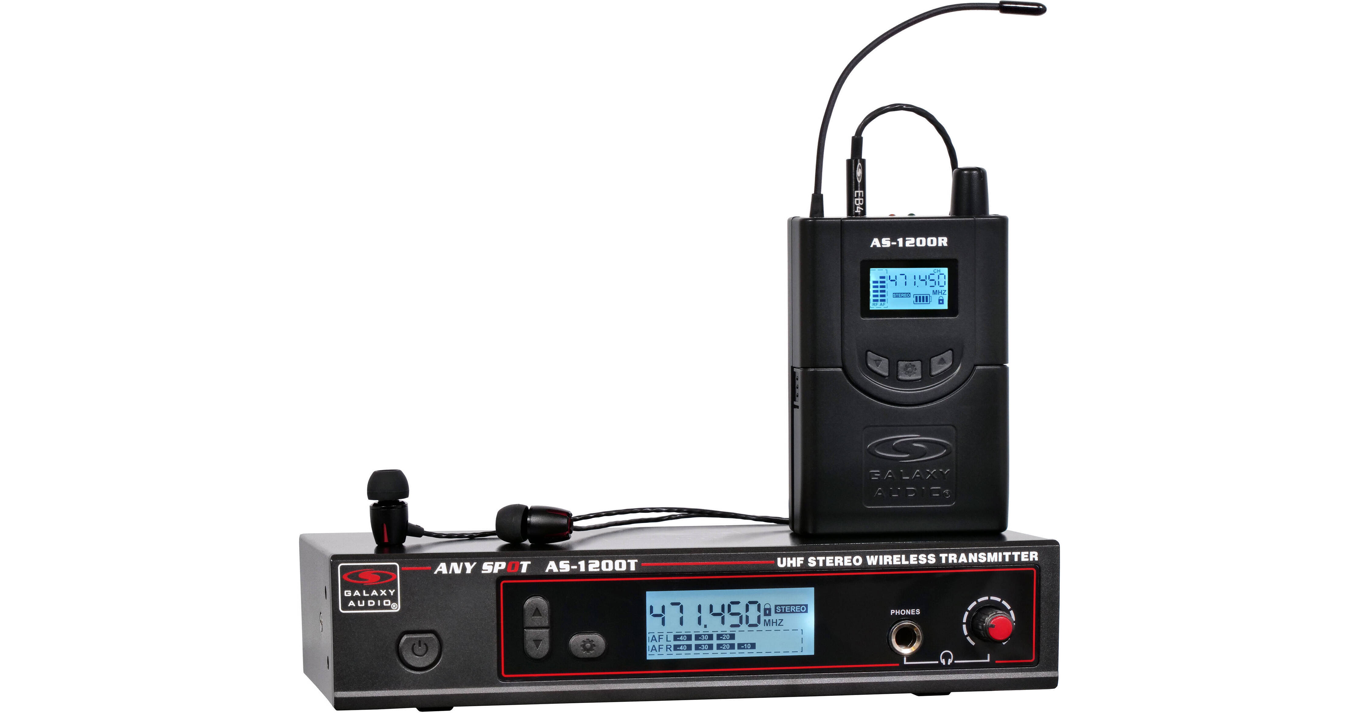 Galaxy Audio AS1200 Personal Wireless InEar Monitor AS1200P4