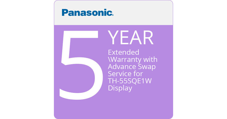 Panasonic 5Year Extended Warranty THSVCXW55SQEY45 B&H Photo