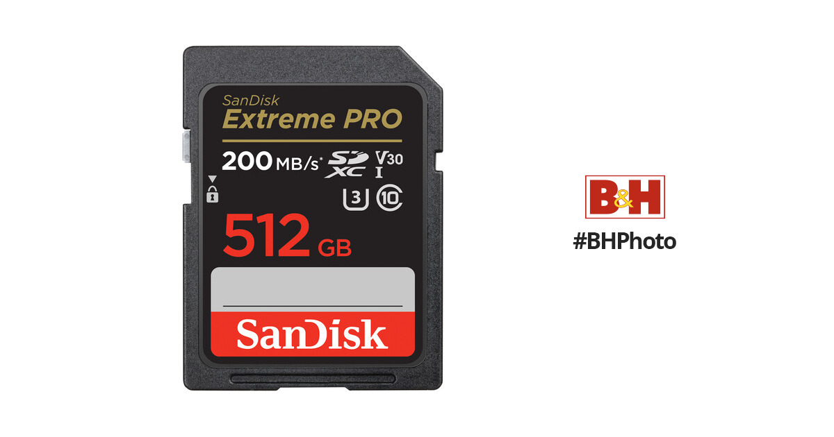 SanDisk 512GB Extreme PRO UHS-I SDXC Memory Card