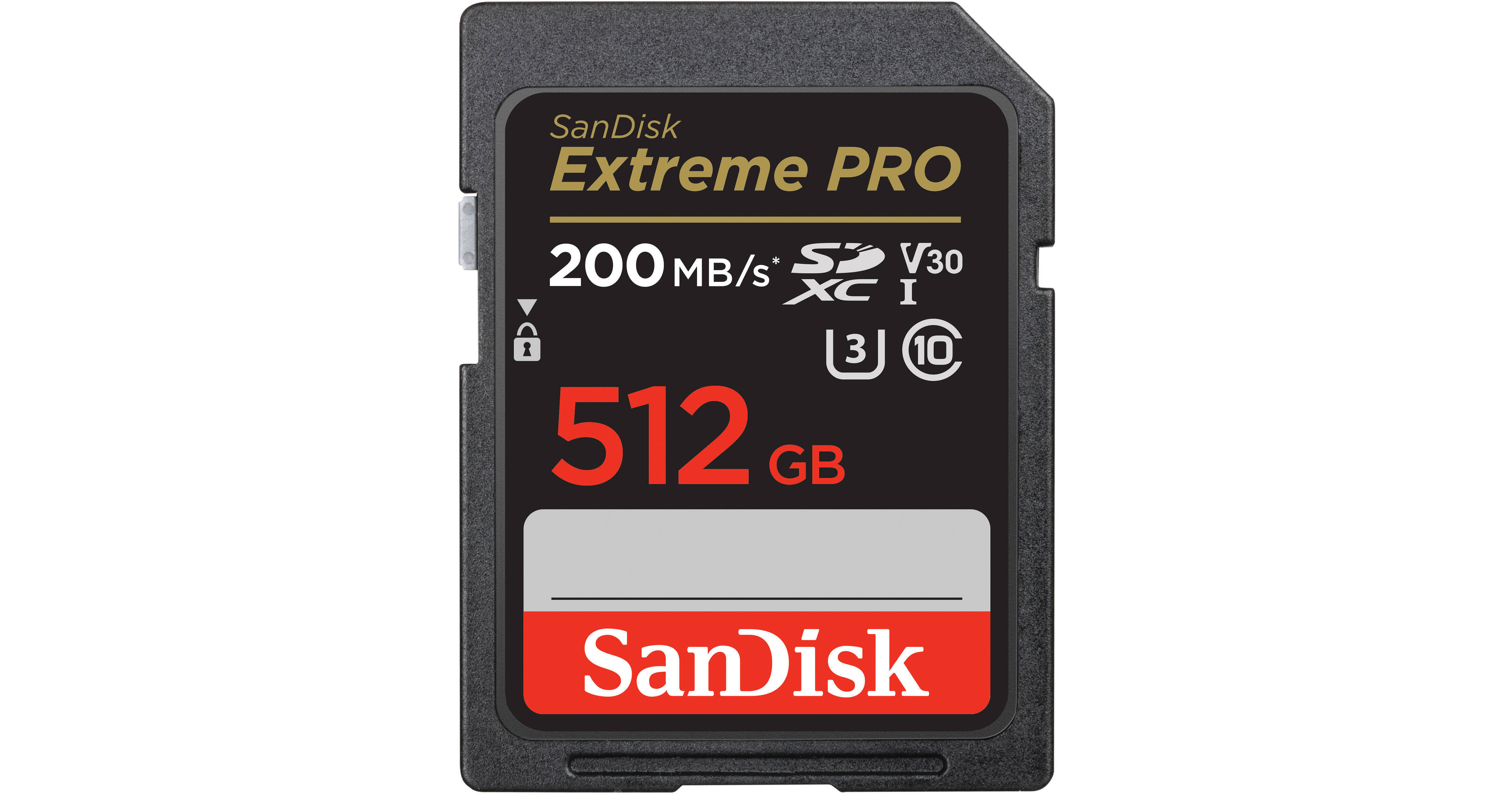 SANDISK SD EXTREME PRO 512GB (jusqu'à 200MB/S en lecture et 140MB/S en  écriture)