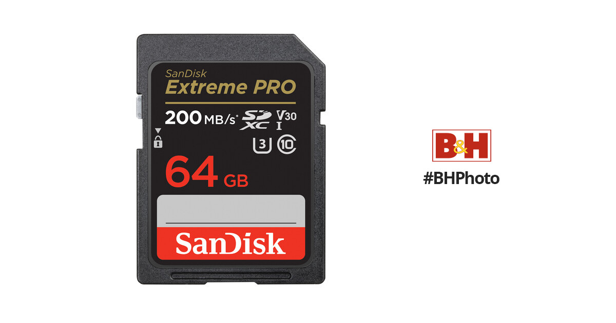 64GB Extreme Pro MicroSD SanDisk U3 UHS-1 A2 4K Video