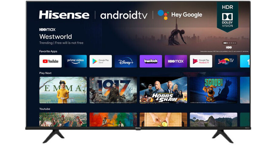 HISENSE LED 43 43A6G 4K HDR Android Smart TV 2020/21 Hisense