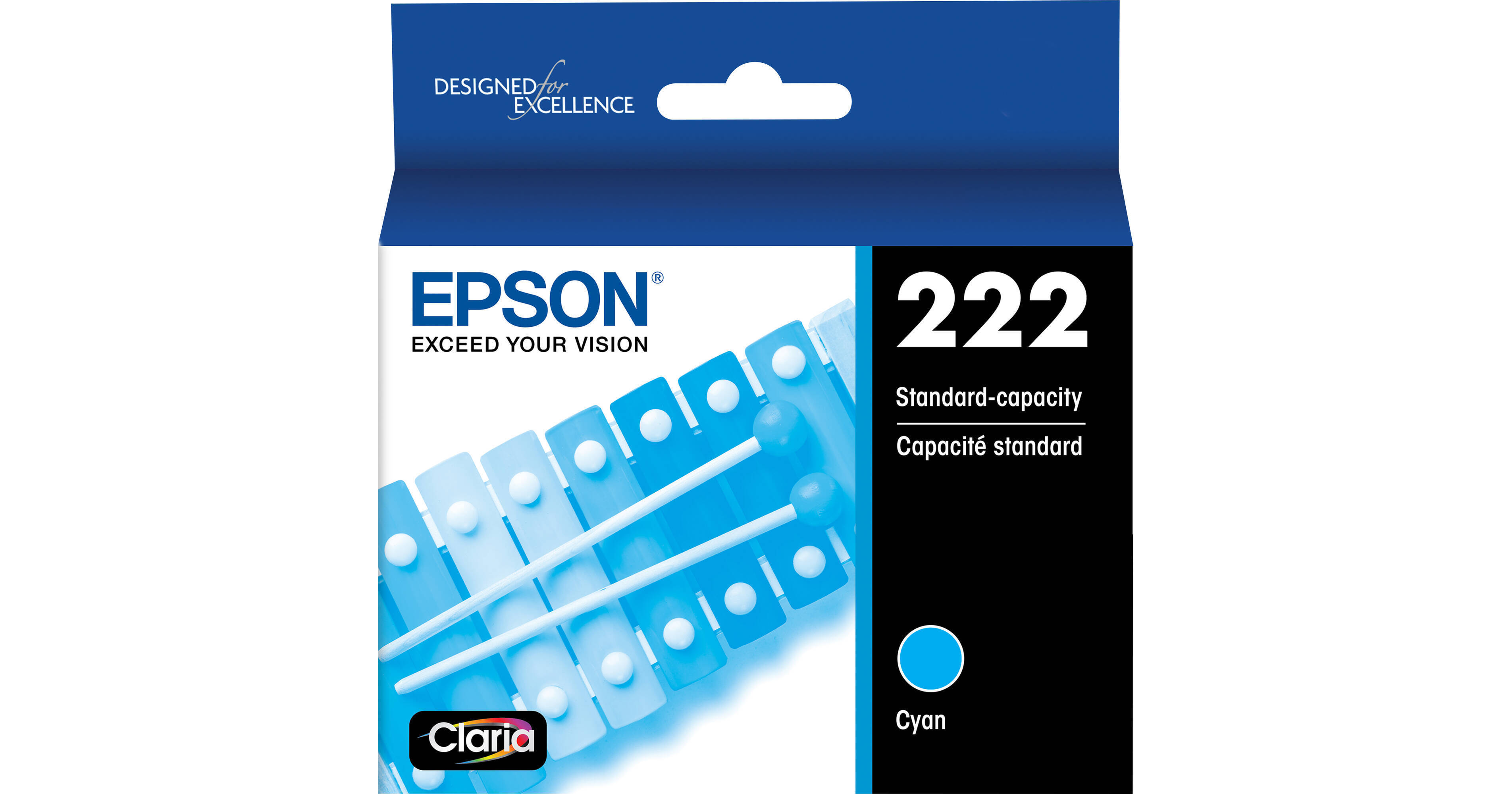 Epson Claria T222 Standard Capacity Cyan Ink Cartridge T222220-S