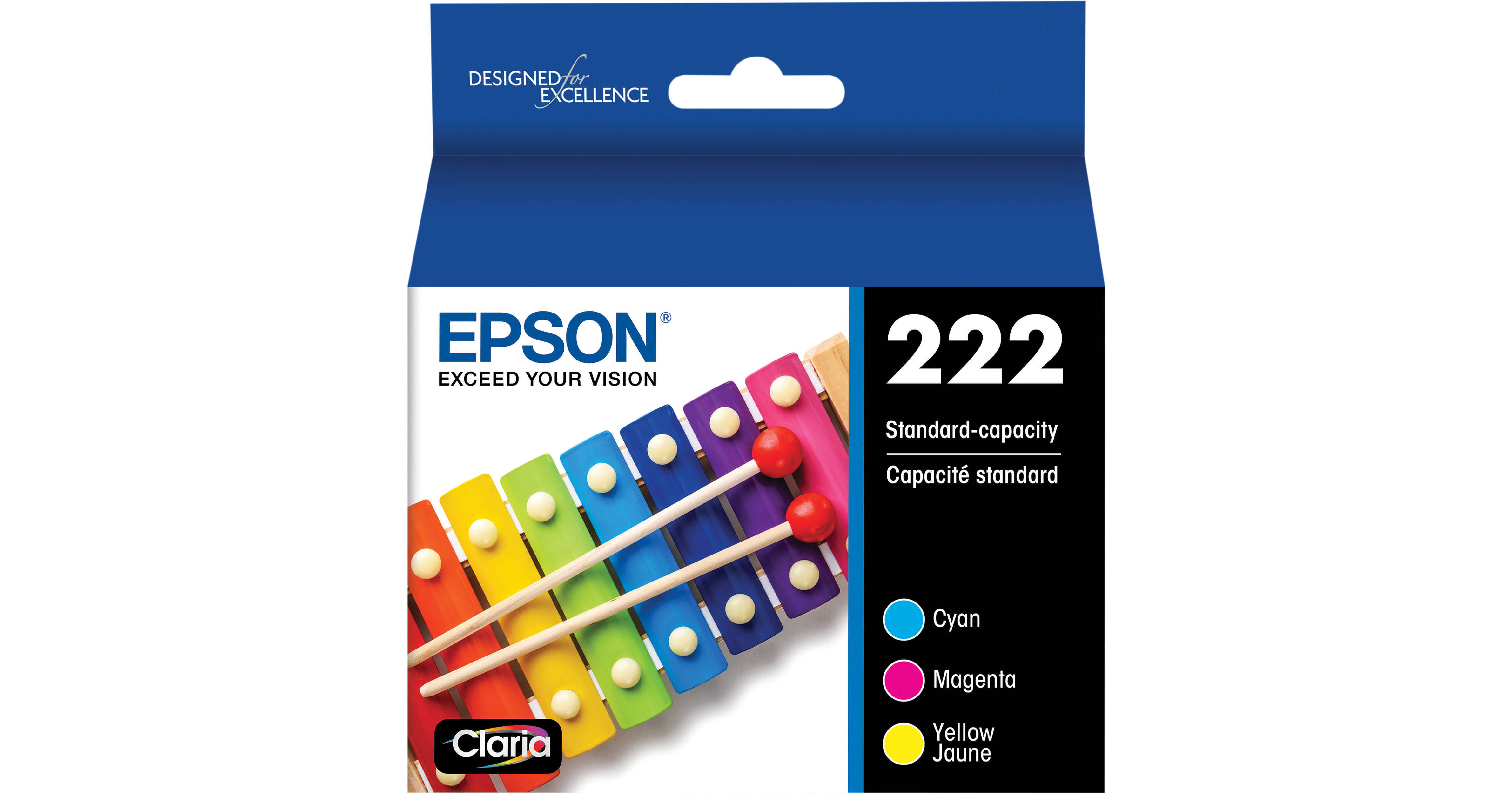 Epson Claria T222 Standard Capacity CMY Color Cartridge