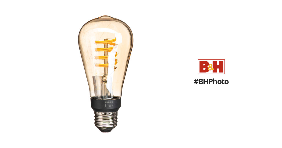 Koning Lear kort Mijlpaal Philips Hue ST19 Filament Edison Bulb with Bluetooth 563585 B&H