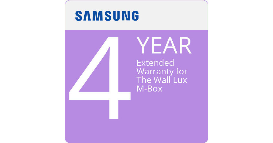 Samsung 4Year Extended Warranty for the Wall Lux PLM1NXXCLD