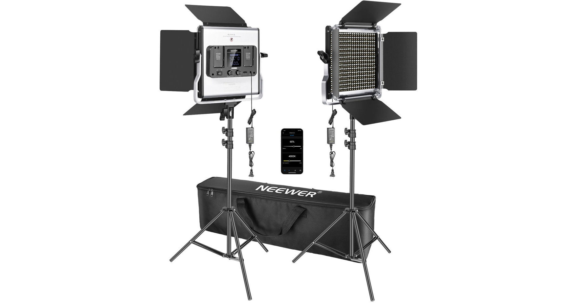 Neewer SNL660 Smart LED Video 2Light Kit 10096678 B&H Photo