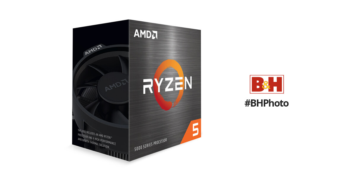 AMD Ryzen 5 5600 with Wraith Stealth Fan - (Socket AM4/6 Cores