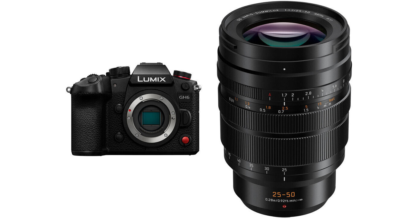 Panasonic Lumix GH6 Mirrorless Camera with 25-50mm f/1.7 Lens