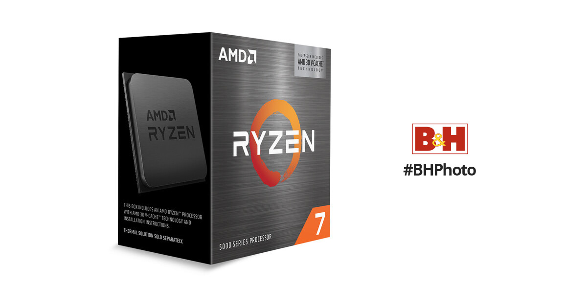 AMD Ryzen 7 5800X3D 3.4 AM4 100-100000651WOF GHz Eight-Core B&H