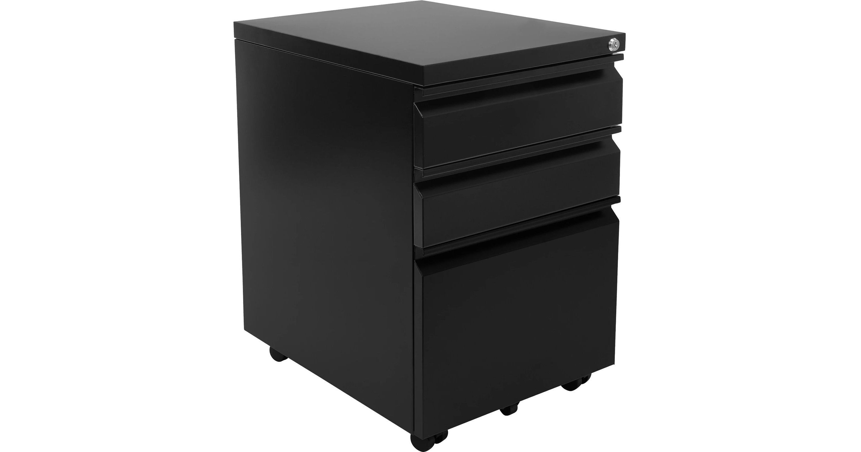 MountIt! Mobile File With 3 Drawers (Black) MI941B B&H