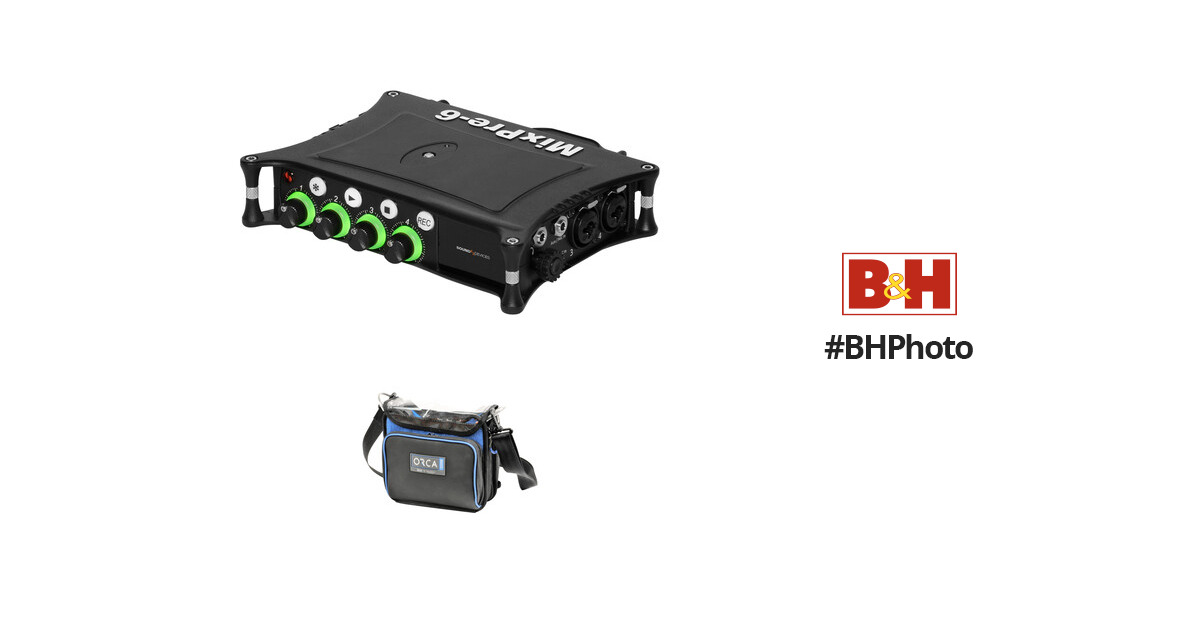 Sound Devices MixPre-6 II Kit with 6-Channel / 8-Track Multitrack 32-Bit  Field Recorder & ORCA OR-270 Sound Bag