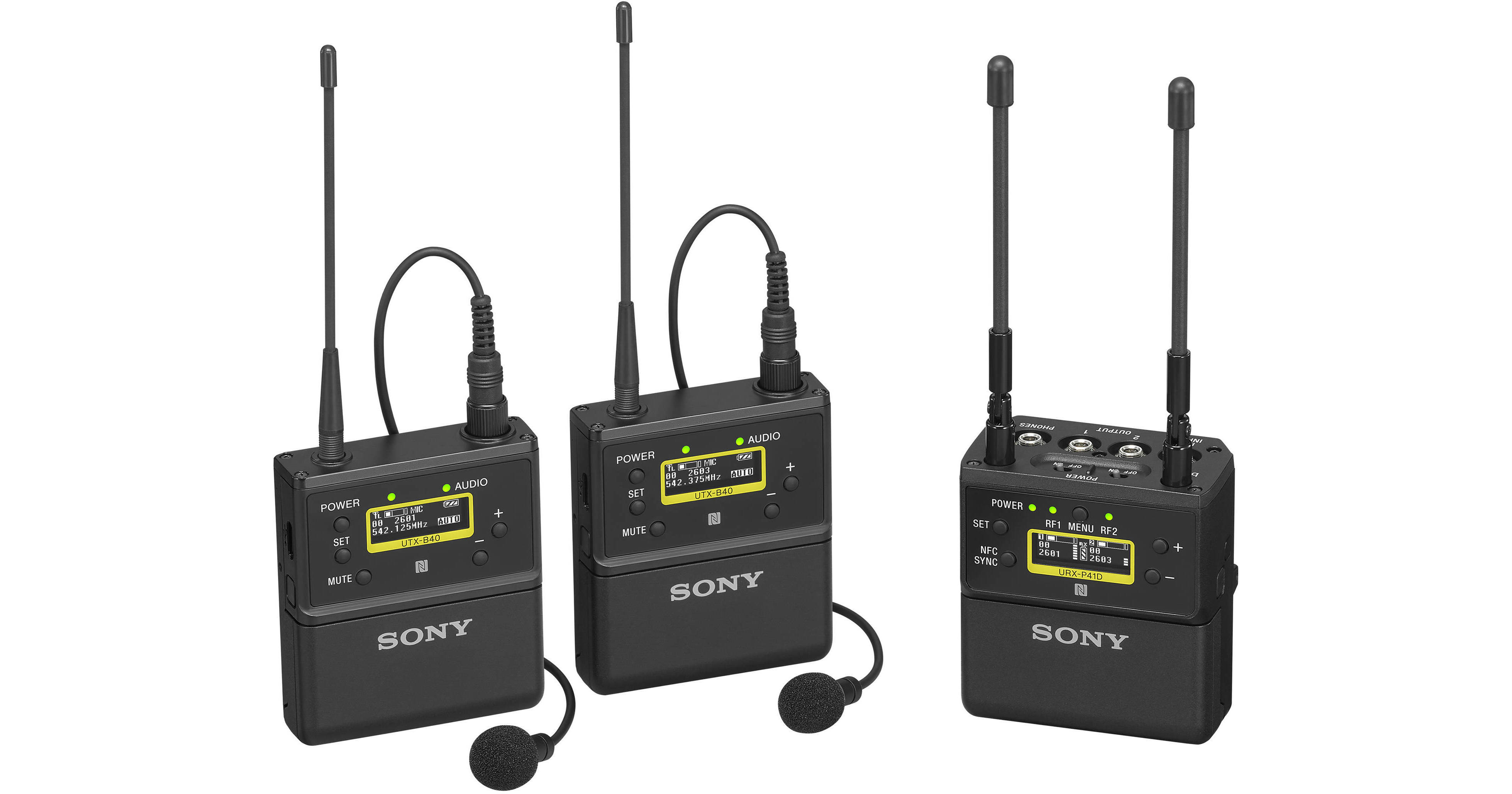 Sony UWP D27 2 Person Camera Mount Wireless Omni Lavalier Microphone System UC90 941 to 960 MHz