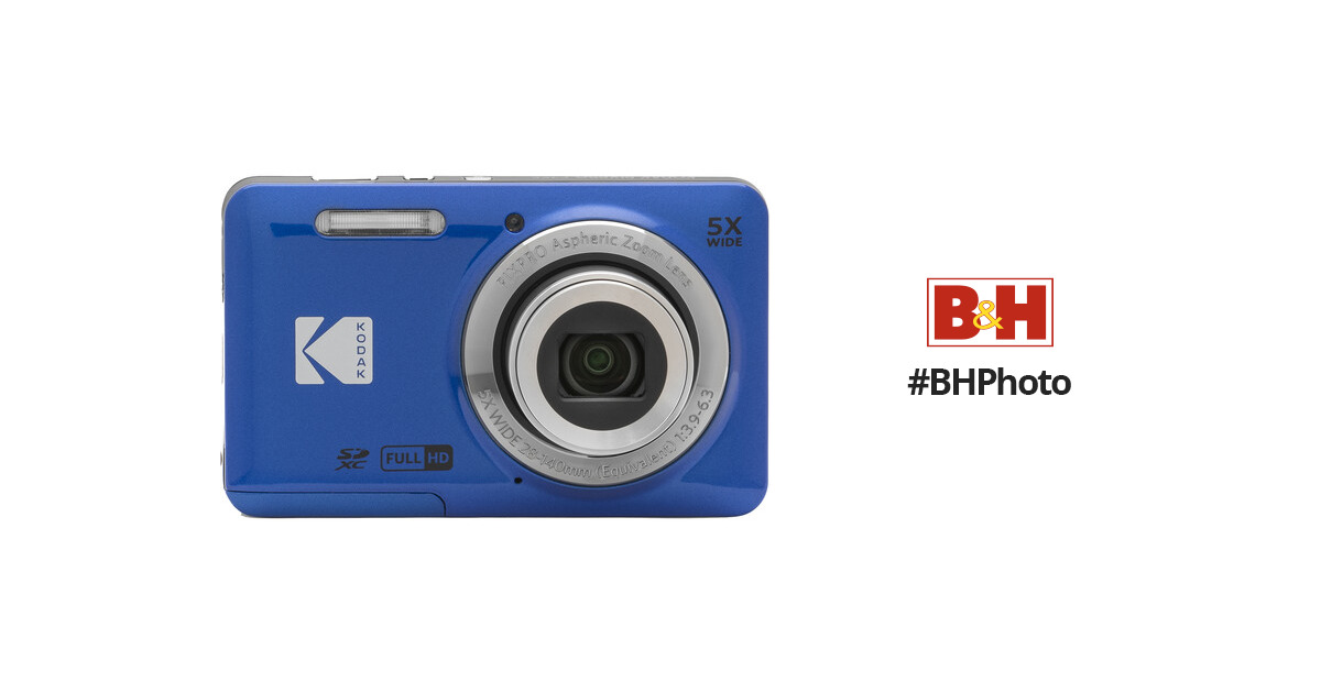 Kodak PIXPRO FZ55 Digital Camera (Blue) + 32GB Memory Card + Point and  Shoot Camera Case + Extendable Monopod + Lens Cleaning Pen + LCD Screen