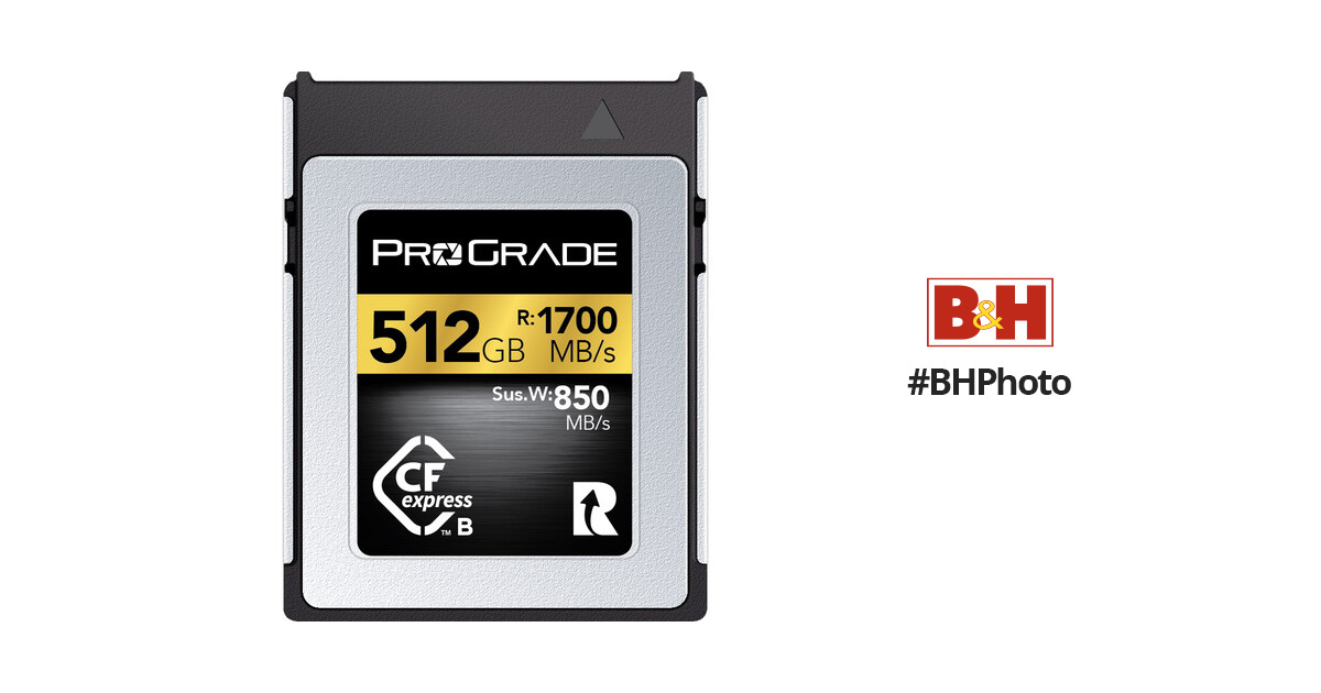 ProGrade Digital 512GB CFexpress 2.0 Type B Gold PGCFX512GASBH
