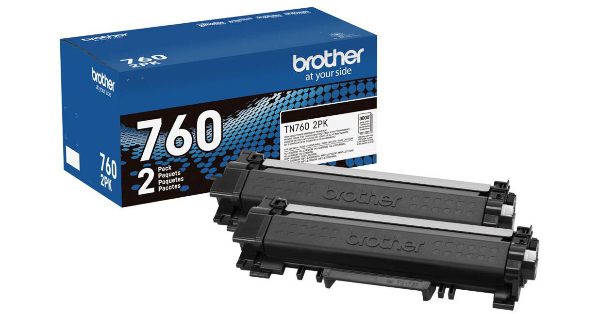Brother Genuine TN760 High Yield Black Toner Cartridge New OEM Sealed