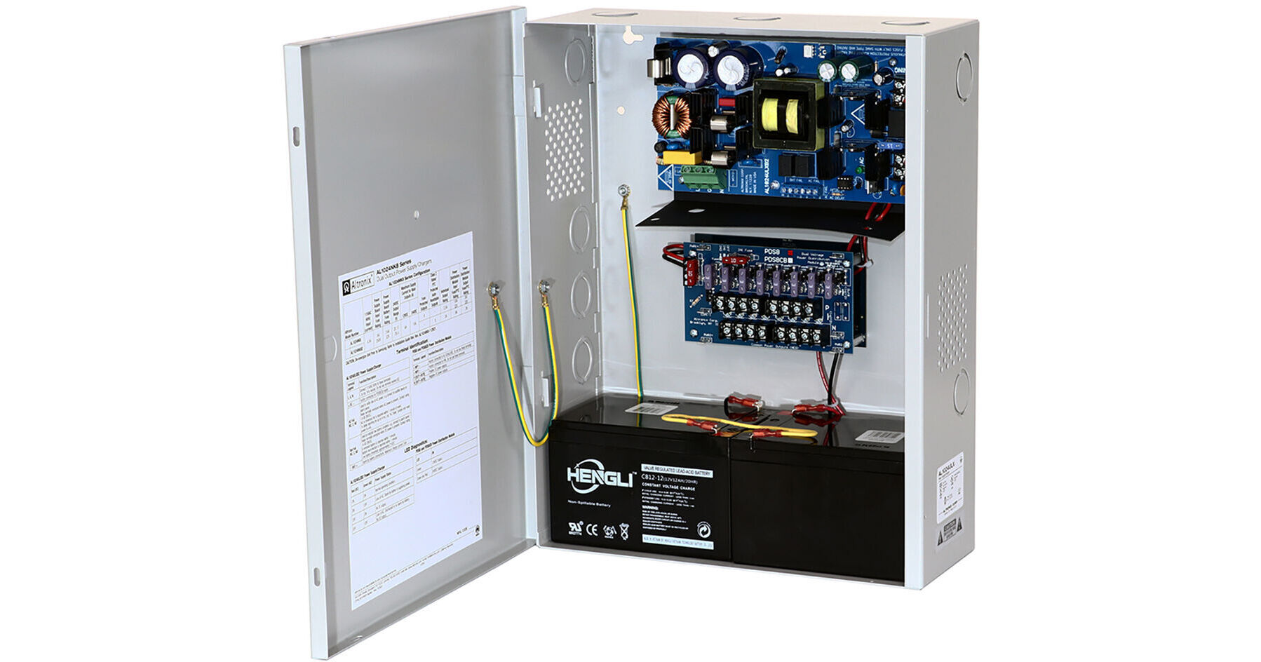 ALTRONIX Dual Output Power Supply/Charger Kit with 8 AL1024NK8