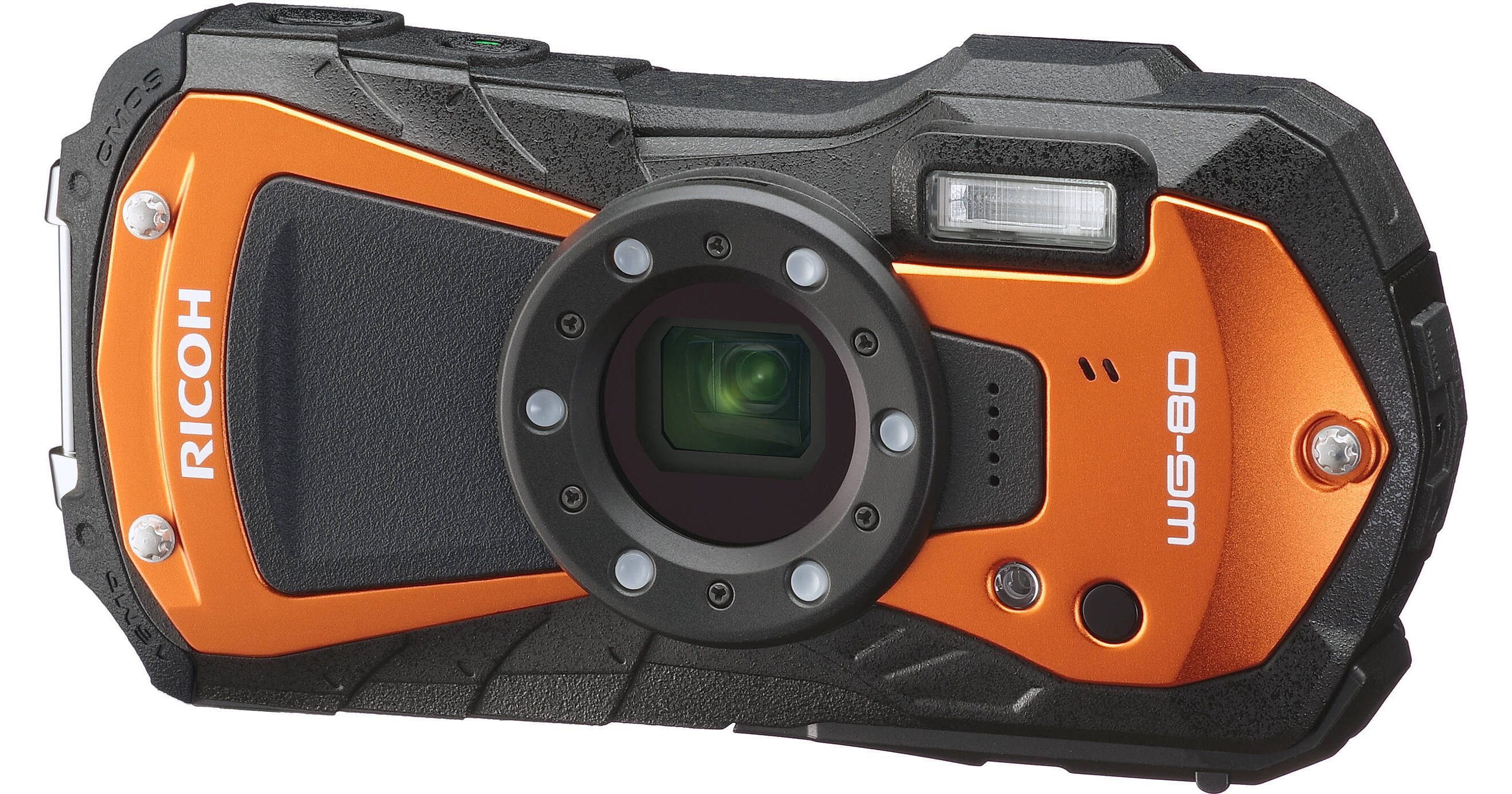 Ricoh WG-80 Digital Camera (Orange) 03128 BH Photo Video