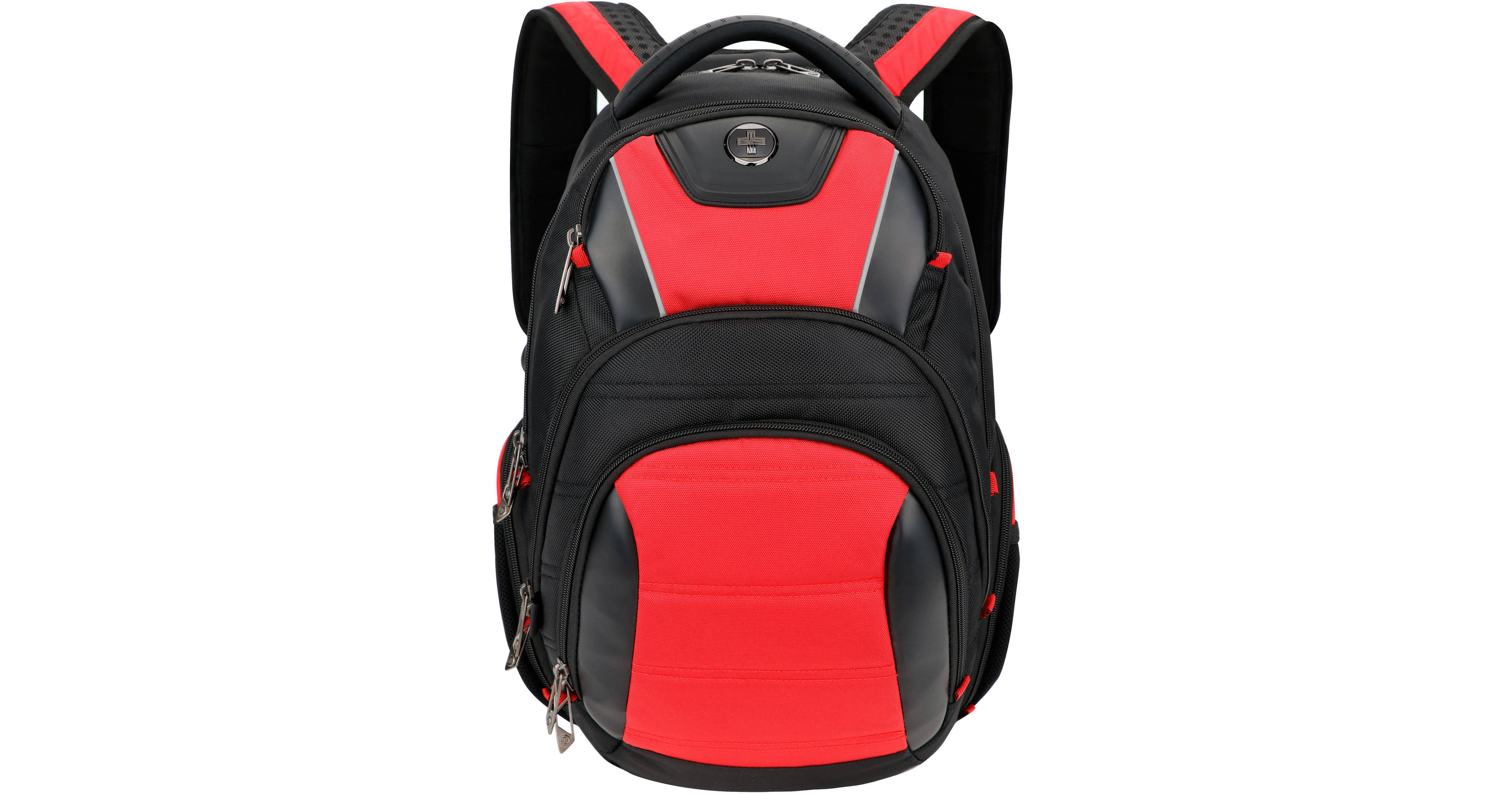 Swissdigital Circuit Antibacterial Backpack (Black and Red)