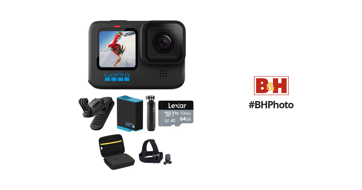 GoPro Caméra d'action HERO10 Bundle accessoires