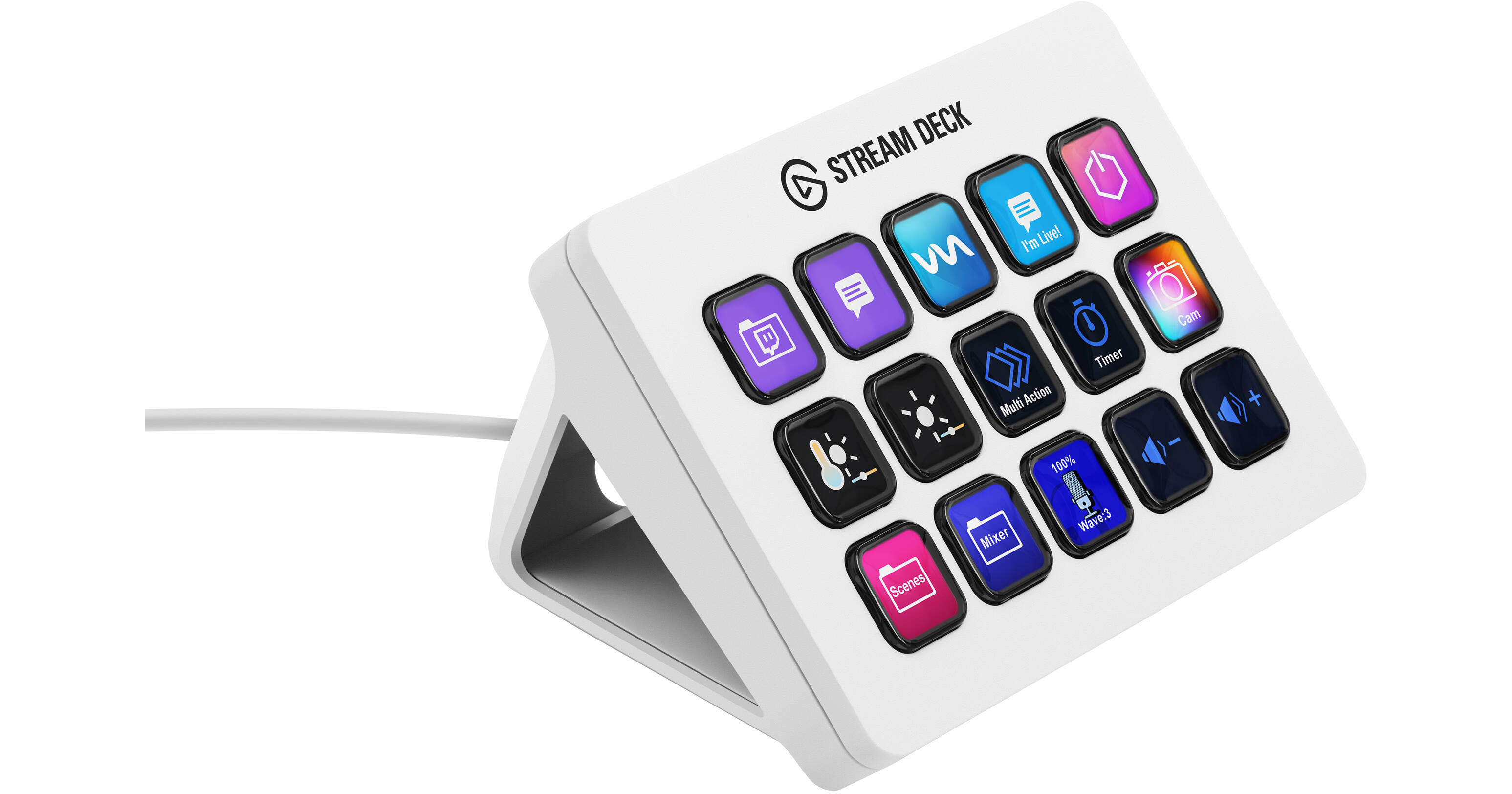 Elgato Stream Deck MK.2 Blanc – Contrôleur de st…