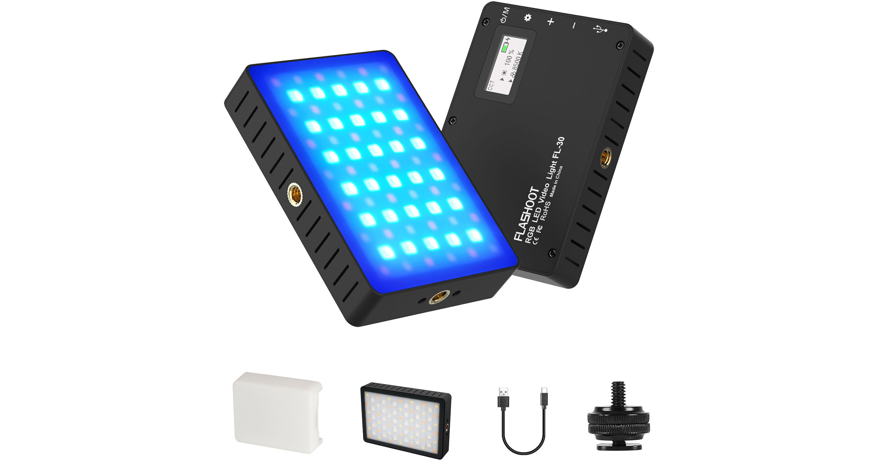 FLASHOOT RGB Mini OnCamera LED Video Light FL30 B&H Photo Video