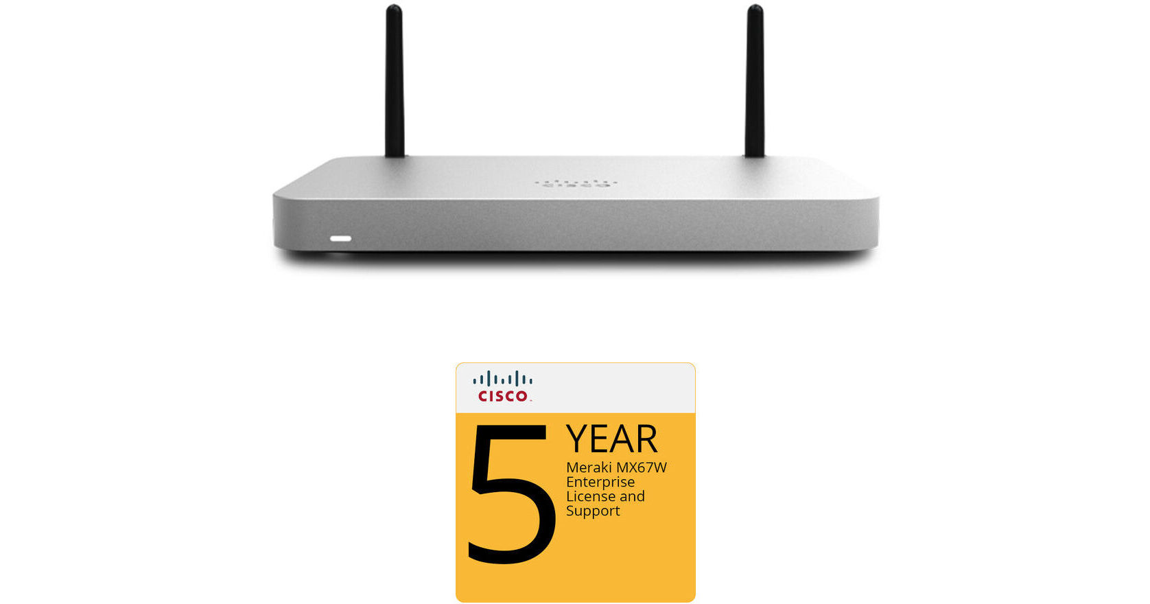 Cisco Meraki MX67W Router/Security Appliance with 5-Year