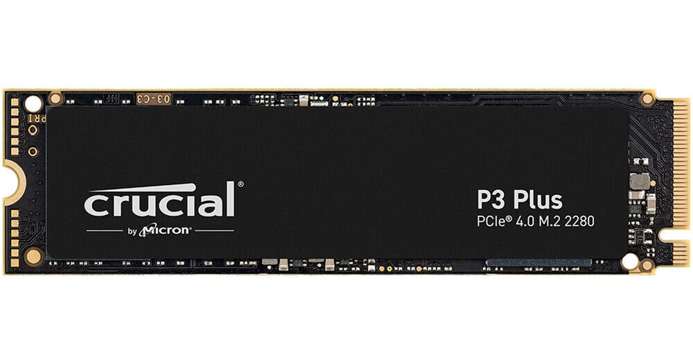 Crucial P3 Plus 1To M.2 PCIe Gen4 NVMe SSD interne - Jusqu'à