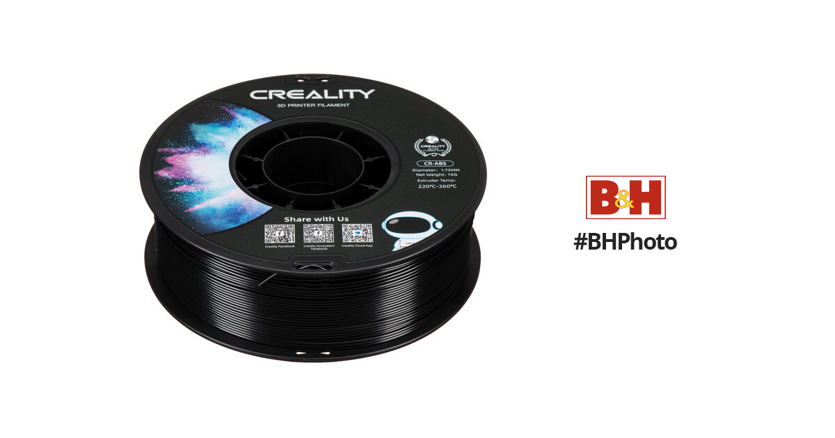 Creality 1.75mm Hyper ABS 3D Printing Filament 1KG - Black 
