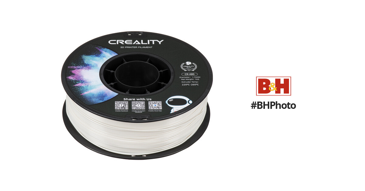 Creality 1.75mm CR-ABS Filament (2.2 lb, Black) CR-ABS-BLACK B&H