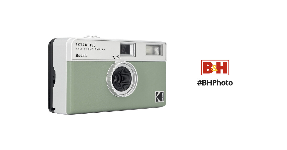 Kodak Ektar H35 Half Frame 35mm Camera With 22mm Lens F/9.5 and Flash -  Sage Color