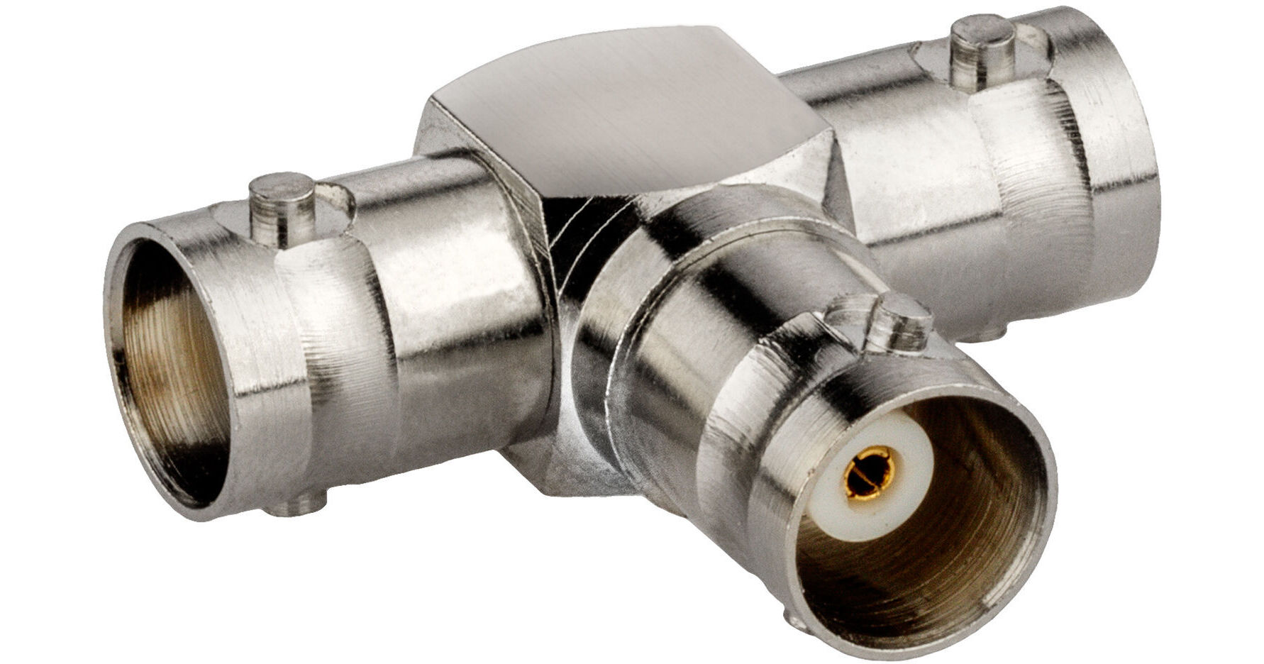 Pearstone 75-Ohm BNC Female to Two BNC Female T-Adapter ABNC-T3F