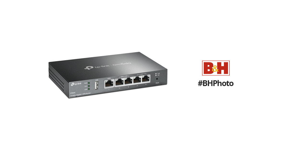 TP-Link ER605 V2 Omada Gigabit VPN Router ER605 B&H Photo Video