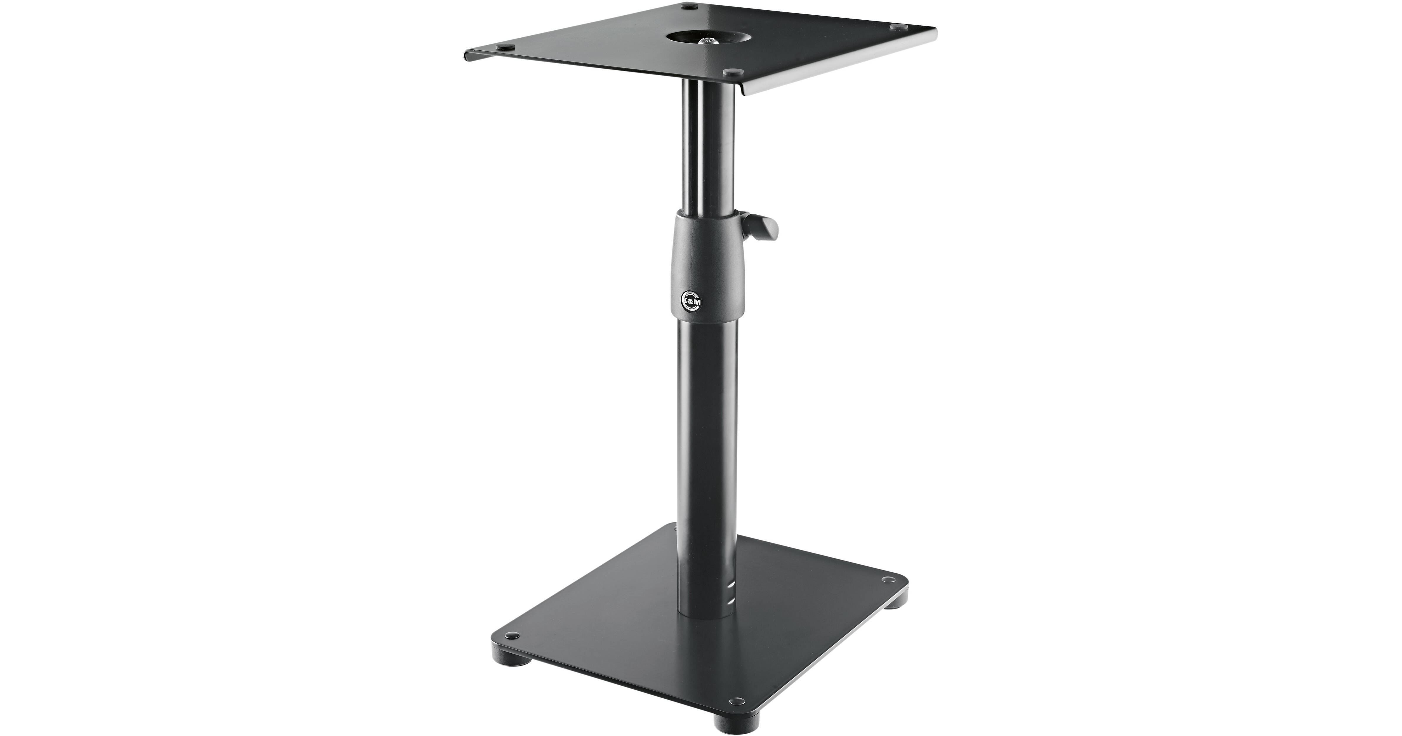 K&M Desktop SpeakerTable Monitor Stand (Black) 26775.000.55 B&H