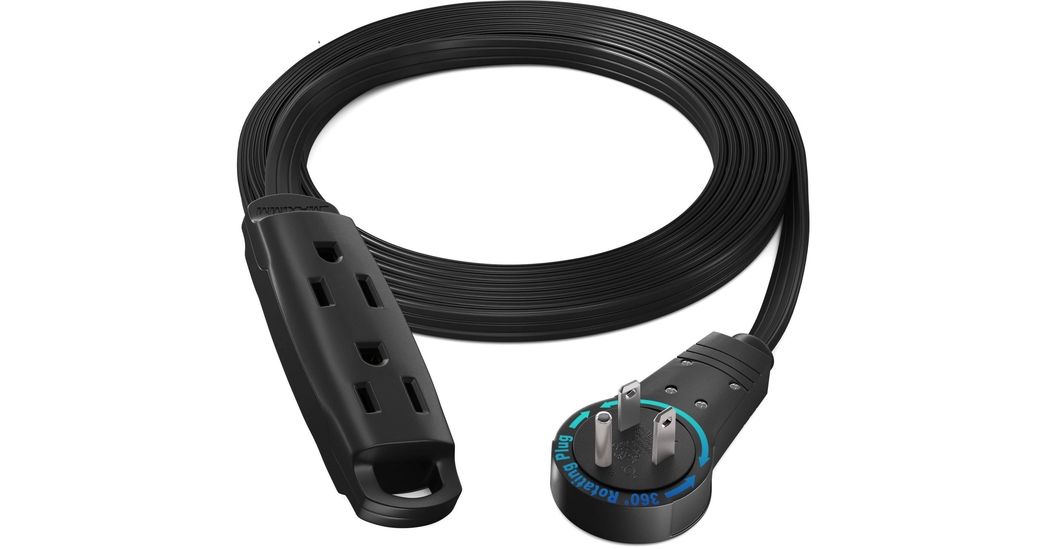 Maximm Cable 360° Rotating Flat Extension Cord
