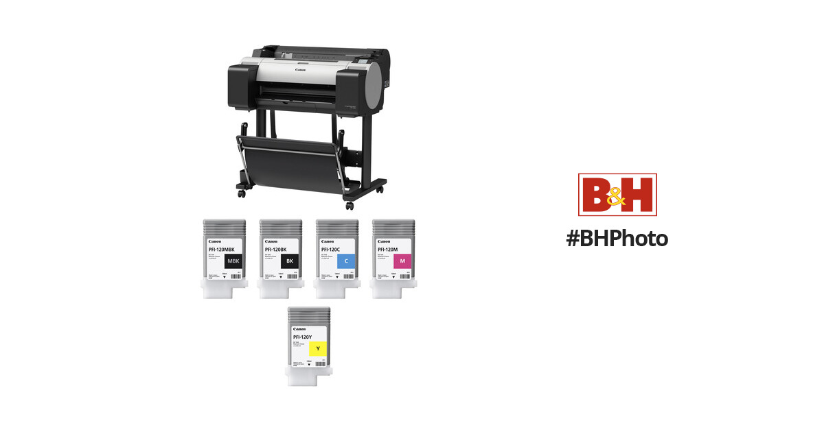 Canon imagePROGRAF TM-200 24 Printer & Extra Ink Set Kit B&H