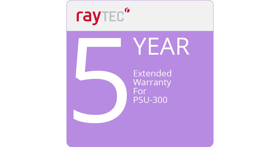 Raytec 5 Year Extended Warranty 5 YEAR WARRANTY PSU 300 B H raytec-5-year-extended-warranty-5-year-warranty-psu-300-b-h