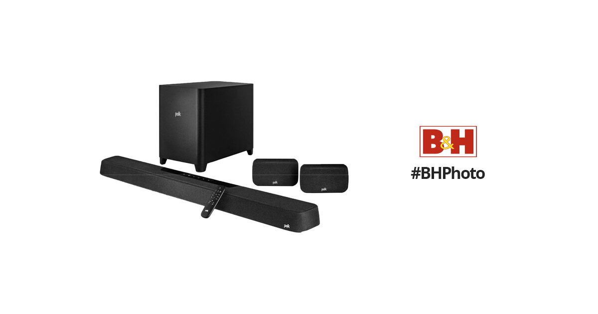 Polk Audio MagniFi Max AX SR 7.1.2 Channel Soundbar System with Dolby  Atmos/DTS:X, Wireless Surround Speakers, and 10 Subwoofer 