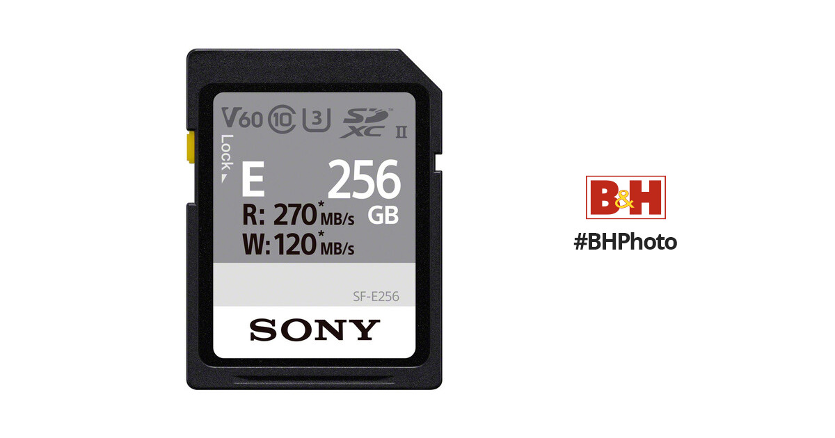 Sony 256GB SF-E Series UHS-II SDXC Memory Card SFE256/T2 B&H