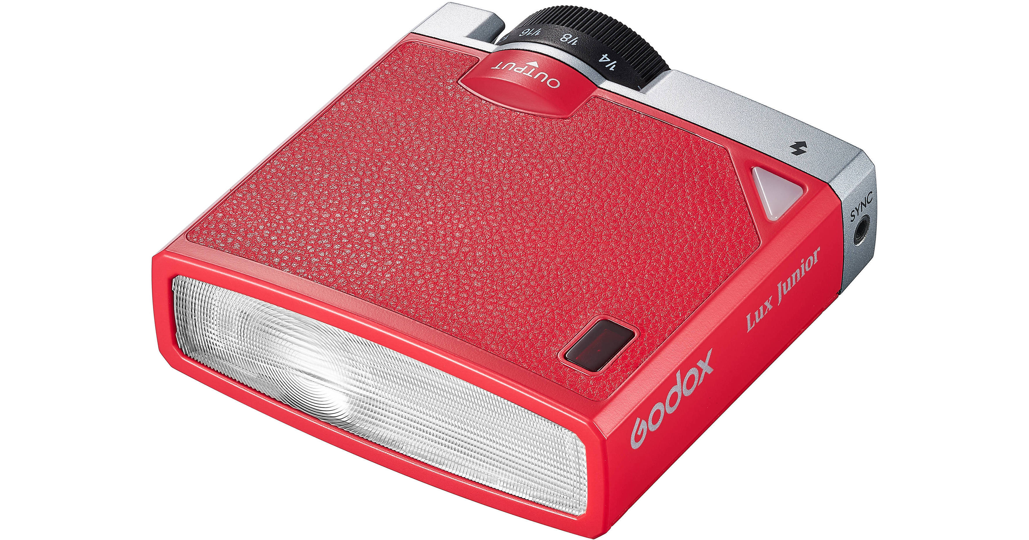 Godox Lux Junior Retro Camera Flash (Red) LUX JUNIOR RED B&H