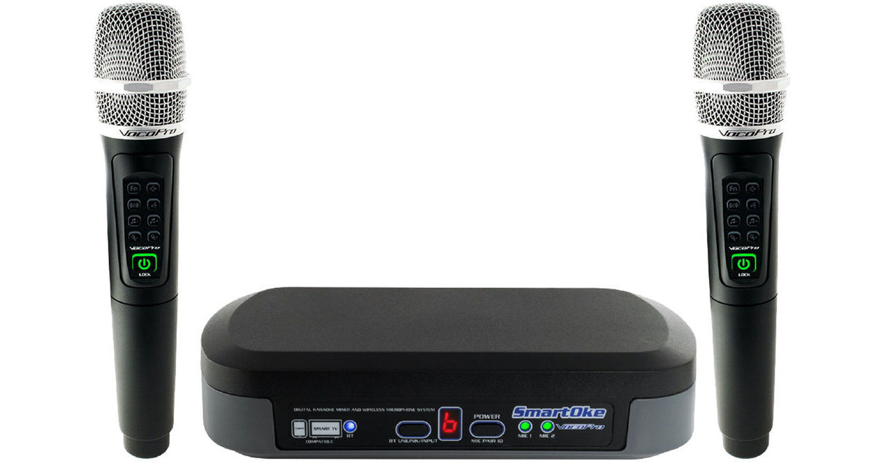 VocoPro SmartOke DSP Karaoke Mixer with Two Wireless SMARTOKE