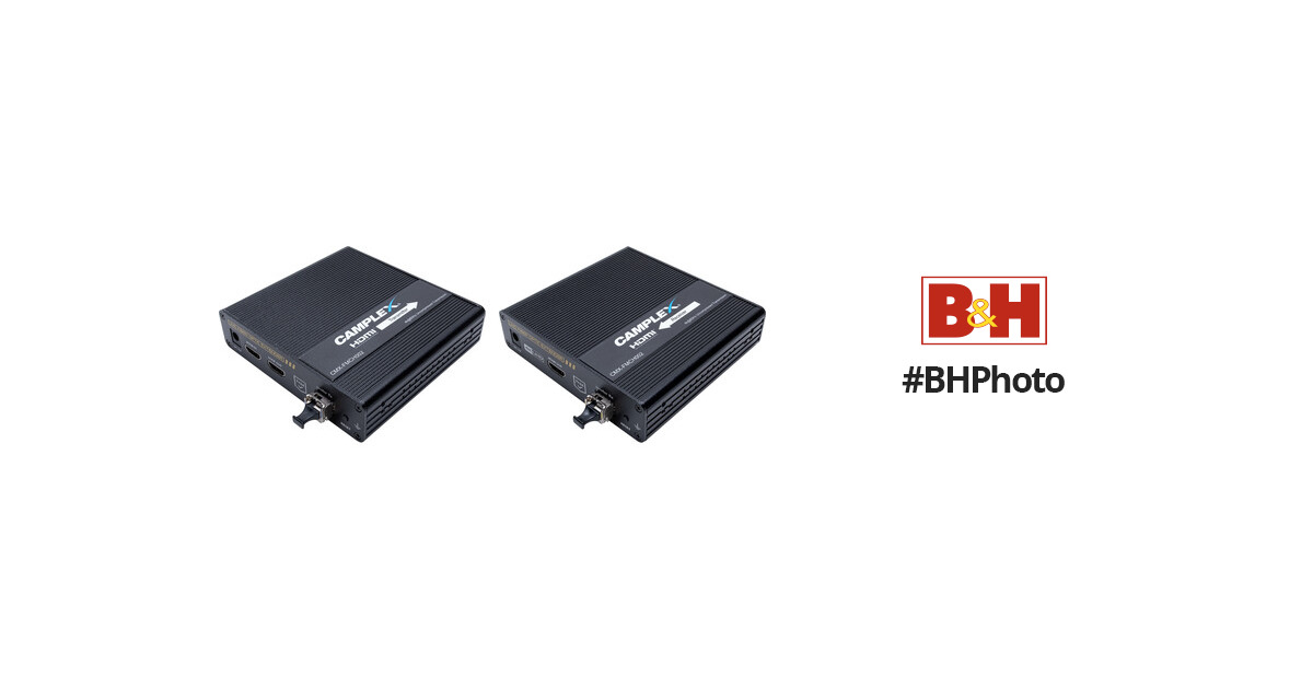 Camplex 4K/2K HDMI 2.0 Over Fiber Extender Set with 10G Ethernet and RS-232  (24.8 Miles)