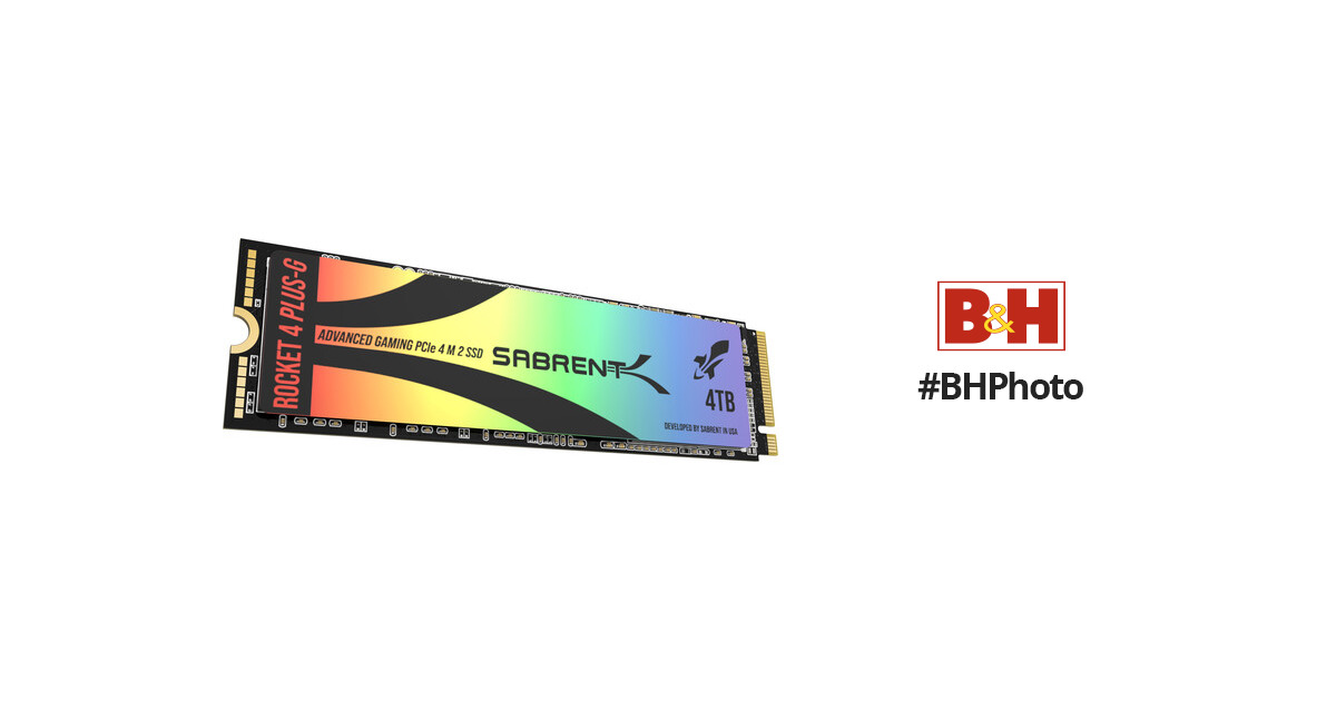 SABRENT Gaming SSD Rocket 4 Plus-G with Heatsink 4TB PCIe Gen 4